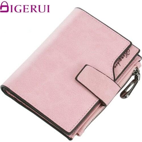 DIGERUI 2019 New PU Leather Women Wallet Credit Card Zipper Wallet Short Coin Purse Card Purse Zip Card Short Clutch Money