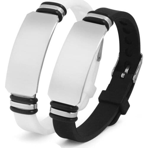 New Trendy Simple Silicon Bracelet for Men Boy Personalize Sport Style Bangle Adjustable Length Wristband Male Jewelry Gifts