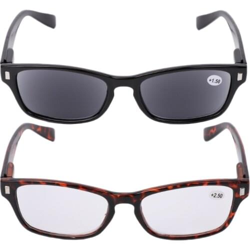 Unisex Reading Glasses Sun Presbyopia Eyeglasses Frame Resin Lens +1.0~+3.5 Gift