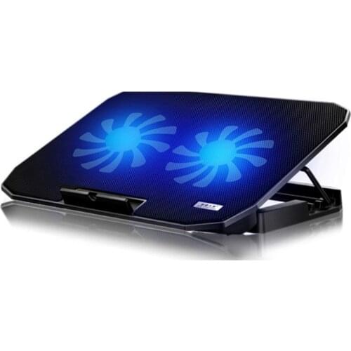 Adjustable Speed and Height Laptop Cooling Pads 13"- 17" USB Cooling Heat 2 Fans Air-cooled Notebook Stand
