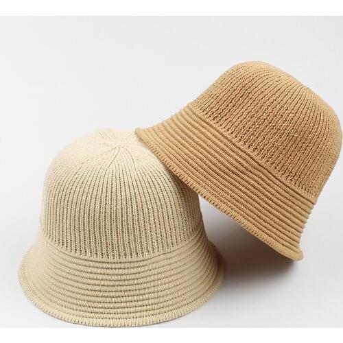 Panama Bucket Hat Women Adjustable Foldable Sun-proof Knit Sunhat Travel Outdoor Holiday Cloche Hat Summer Fisherman Caps