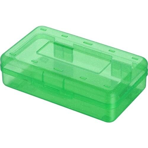 Transparent Sequins Pencil Box Large Capacity Pen Box Stationary School Supplies Kawaii Pencil Case School Supplies