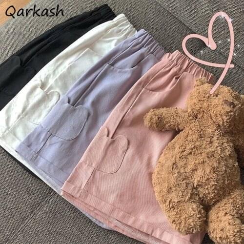 Shorts Women Kawaii Friends Harajuku Chic Sweet Newly Trendy Casual Retro Lady Summer Pure High Waist All-match Streetwear Basic