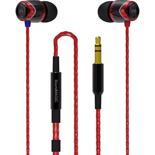 SoundMAGIC E10 Noise Isolating In-Ear Earphones Black & Red by SoundMAGIC