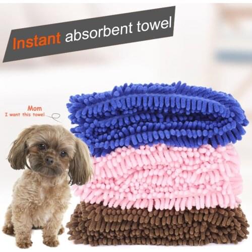 Ultra-absorbent soft Dog Bath Towel Multipurpose cat dog Pet Drying Towel blanket Large bath towel Chenille fiber pet towel