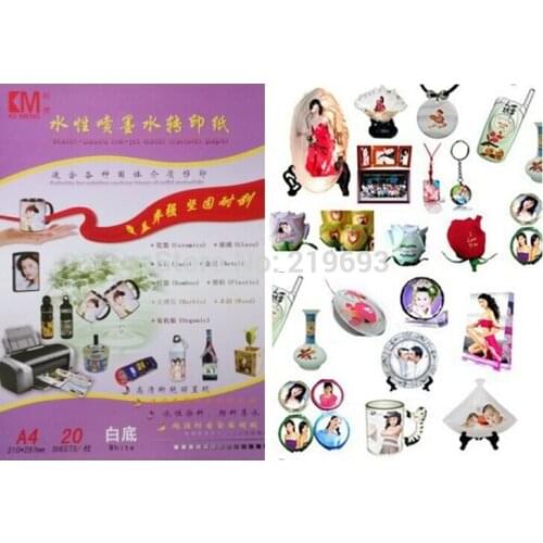 Funny and easy to using (60 pieces/lot) A4 white color background inkjet water printing hydrographics transfer