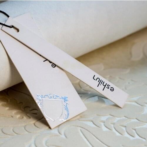 ZeQi free shipping 500 pcs/lot custom clothes tag swing tag paper label tag hang tag custom uv printing paper