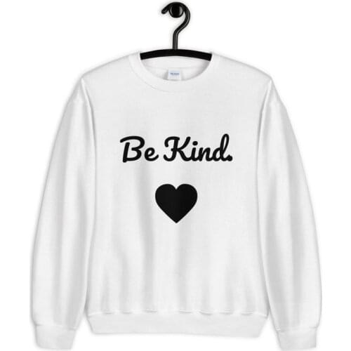 Harajuku Be Kind Jesus Women Sweatshirt Christ Religious Pullover Cotton Hoodies Autumn Winter Full Long Sleeve Tops Drop Ship