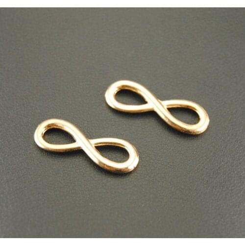 15pcs Rose Gold Infinity Charms Connector "8" Charm Metal Bracelet Necklace Jewelry Making Handmade DIY A582