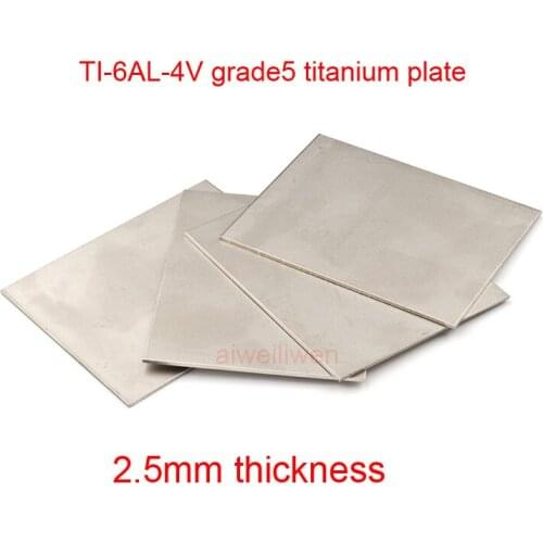 2.5mm thickness grade 5 titanium plate GR5 dynamic plate TI-6AL-4V titanium alloy sheet BT6 TA6V YATB640 TC4 medical Ti sheet