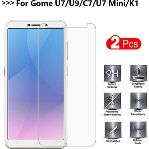 2PCS Tempered Glass for Gome U9 C7 Mini K1 Screen Protector Explosion-proof Protective glass Film Screen cover case for Gome U7