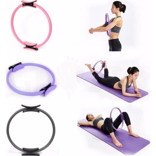 38cm 1pc Yoga Circle Yoga Pilates Ring Body Building Training Circle Fitness Resistance Circle Gym Workout Pilates Accessories