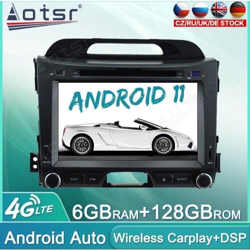 Android 11 128GB Car Radio DVD For KIA SPORTAGE 2010 - 2016 Audio Multimedia Player GPS Navigation Auto Stereo Head Unit Carplay