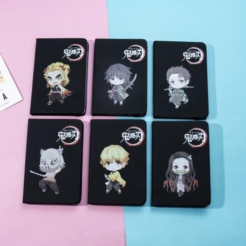 Anime Demon Slayer Kimetsu no Yaiba Notebook Cartoon Kamado Tanjirou Cosplay PU Note Book DIY Note Pads Offices School Supplies
