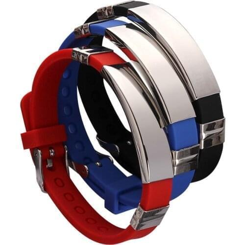 High Quality Titanium Steel Bracelet Silicone Bangle For Woman Man Fashion Gift Jewelry For Couple Accessories Charms