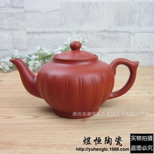 400ml Purple clay Yixing genuine masters teapot pure handmade large capacity tea pot special puer kettle Red color