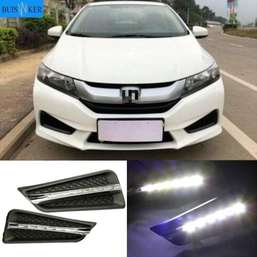 For Honda City 2015 2016 No-error Daytime Running Light LED DRL Fog Lamp Driving Lamp Car Styling