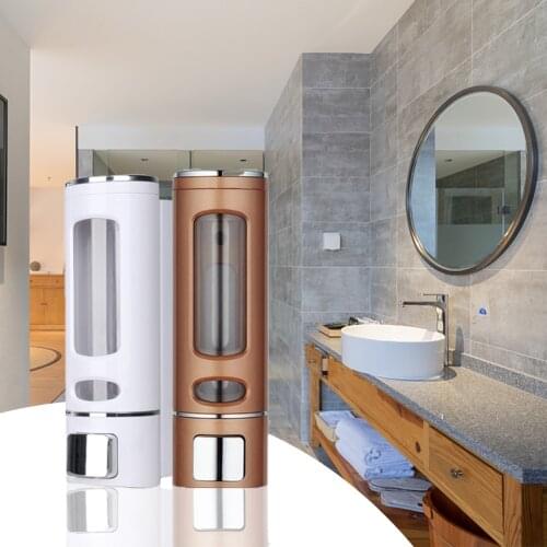 Hot Soap Dispenser Wall-mount Shampoo Dispenser Bathroom Washroom Accessories Transparent Bottle Body Liquid Soap Container