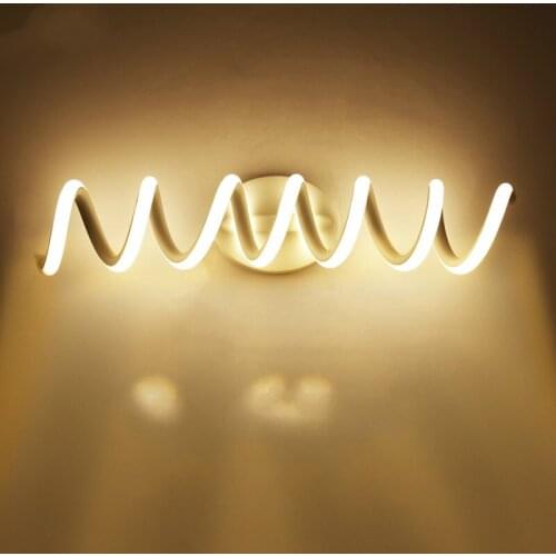 European style non-perforated spiral bathroom toilet anti-fog LED mirror headlight simple modern makeup wall lamp LB101307