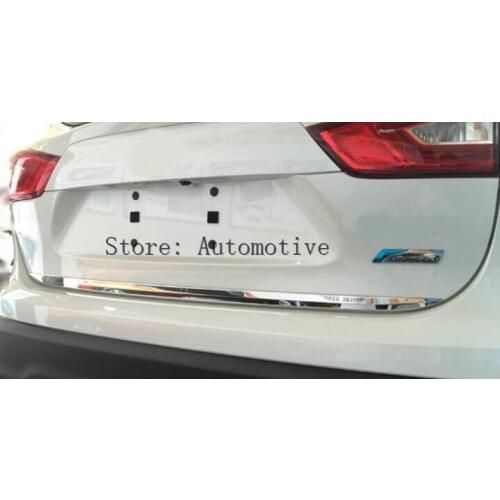 Chrome Rear Trunk Tail Gate Cover Trim FOR NISSAN QASHQAI DUALIS 2014 2015 J11Door Molding Tailgate Strip Accent Garnish Styling