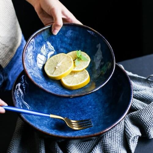 KINGLANG Ceramic Food Dish Bowls Nordic Salad Noodle Soup Bowl Wholesale Restaurant Tableware Supplies