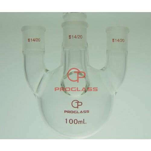Straight 4 Necks Round Bottom Flask 100mL,14/20 Joints