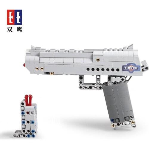 Desert Eagle Building Blocks Toy Gun Assembly Toy airsoft pistol gun Can Fire Bullets gun assemable model bricks toys