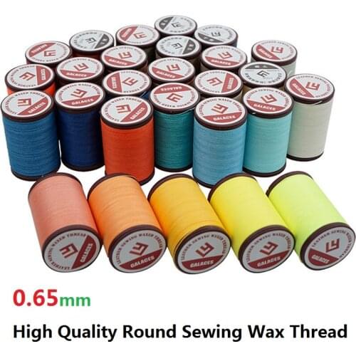Diameter 0.65mm 60 Meters Manual High Quality Round Sewing Wax Thread for Leather Craft Bracelet Weave Polyester Strength Thread