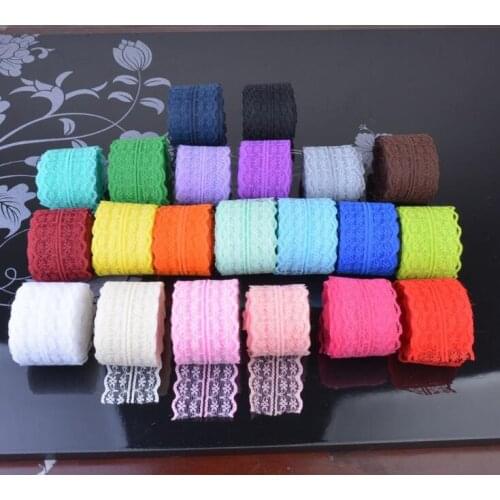 300 Yards Beautiful Lace Ribbon 4.5cm Lace Trim Fabric Embroidered Bilateral Lace Trimming for Sewing diy Bow Packing Decoration
