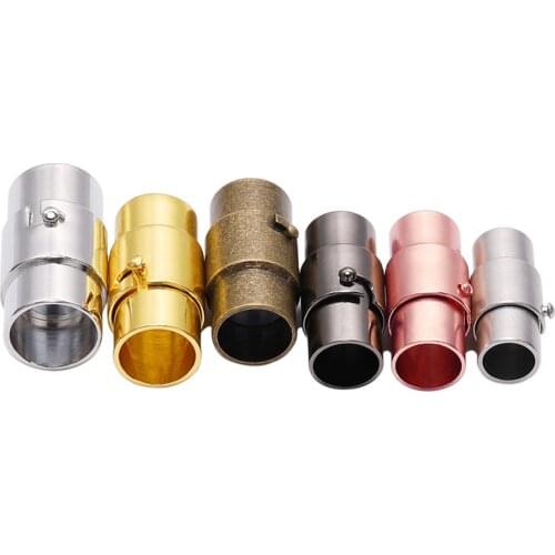 10pcs/lot Strong Magnetic Clasps 3 4 5 6 8 10 mm Leather Cord Bracelet Connectors For DIY Jewelry Making Accessories