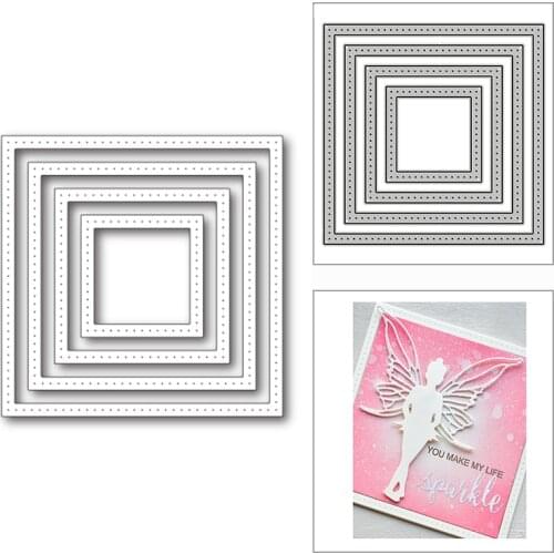 New Spotted Square Nesting Frame 2020 Metal Cutting Dies for DIY Scrapbooking and Card Making Decor Embossing Craft No Stamps