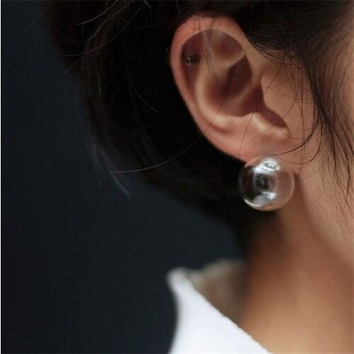 Trendy Fashion Acrylic Round Bubble Ball Stud Earrings for Women Personality Round Balls Resin Earrings Fashion Jewelry