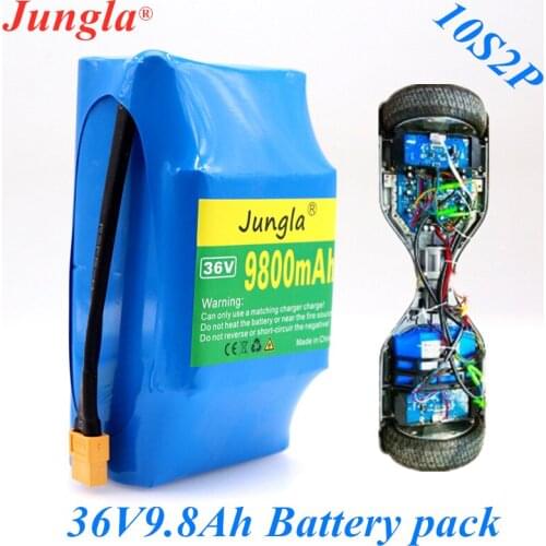 New 10s2p 36V Li ion rechargeable battery 9800 MAH 9.8Ah single cycle voltage HoverBoard battery