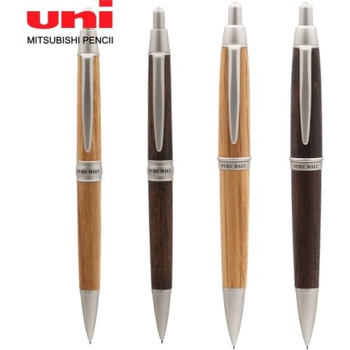 One Piece Japan Uni Pure Malt Mechanical Pencil 0.5mm Oak Wood Natural or Dark Brown colors M5-1025