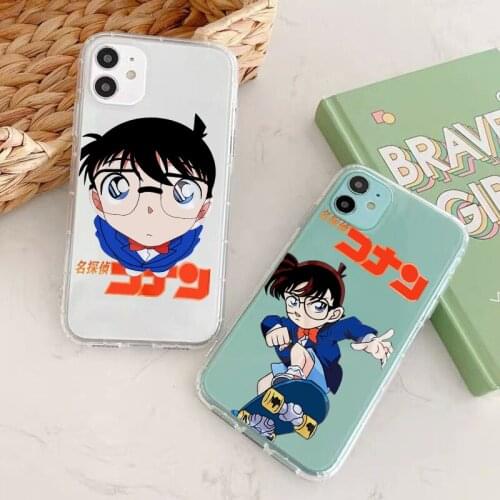 Hot Japan Anime Detective Conan Phone Case for IPhone XSMAX 12 11 Pro Max 8 7plus XR X Protective Silicone Soft Shockproof Cover