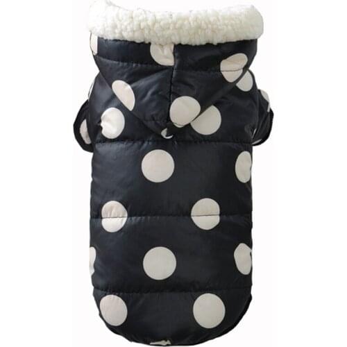 Dog Down Jacket Coat Dot Winter Warm Cat Dog Hoodies Pet Clothes Cotton Costume for Small Medium Dogs Chihuahua Pet Products