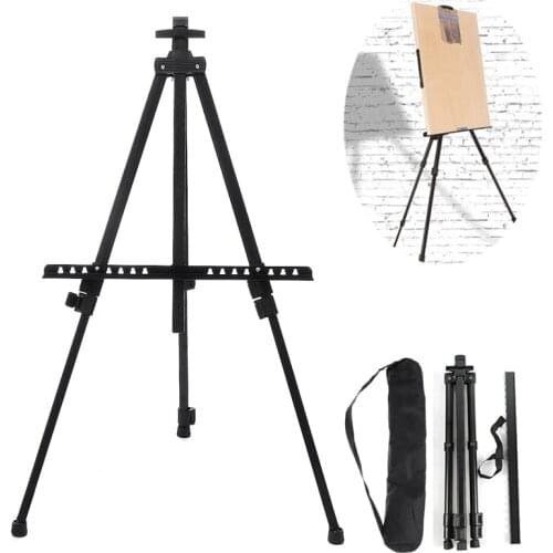 Adjustable Iron Painting Display Artist Easel Tripod Stand Folding Portable Sketching Rack Painting Tools Supplies Organizer