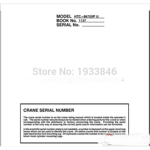 Linkbelt All Set Operating, Service and Maintenance Manual