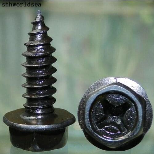 Shhworldsea 100pcs Free Shipping Zinc Black Tapping Screw Fastener Retainer Clip For Nissan