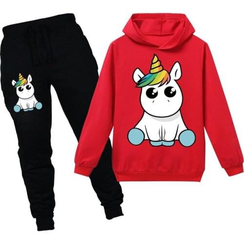 Unicorn Hoodie Childrens Sweatshirt Fashion Spring and Autumn Childrens Long Sleeve Hoodie Sweater Girl Boy Casual Sportswear