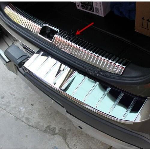 High quality stainless steel internal Rear bumper Protector Sill For 2013-2016 Skoda Yeti Automotive accessories