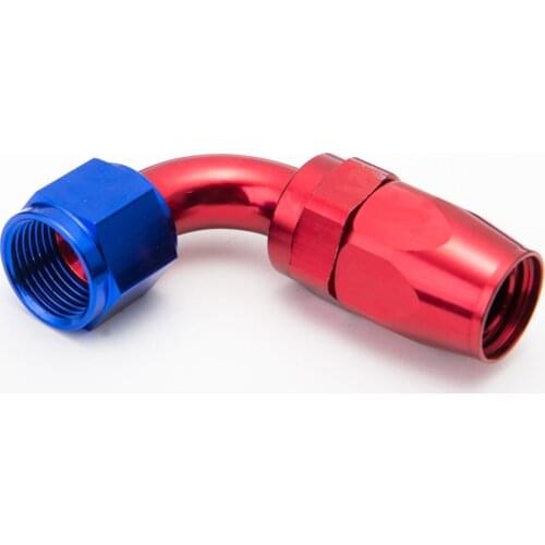 10PCS/LOT Universal AN12 12AN Aluminum 90 degree AN fittings Full Swivel Oil fuel Line Hose End Fitting