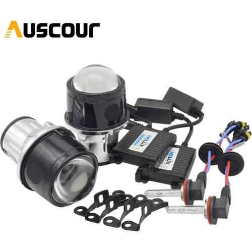 2pcs 2.5 inch H11 hid Bixenon Fog Light Lens Full Metal for Wrangler Nissan tiida all model universal lens headlight Modify