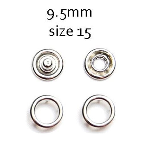 2000sets Metal Prong Snap Fasteners 9.5MM. open cap snaps. clothes snaps. 10mm baby fasteners. no sew snap buttons