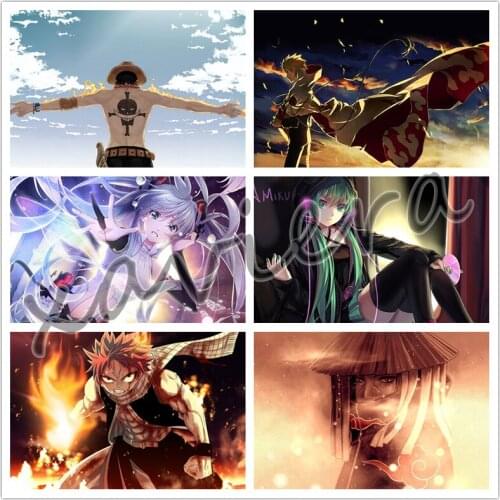 5D DIY Diamond Painting Fairy Tail Anime Characters Full Round Square Drill Embroidery Mosaic Picture Cross Stitch Kit Crafts