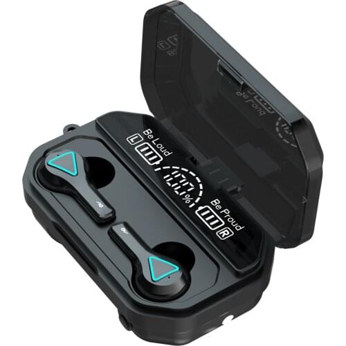 Wireless Headphones TWS Bluetooth Earphones 2000mAh Charging Box Sports Waterproof Headsets HiFi Stereo Earbuds with flashlight