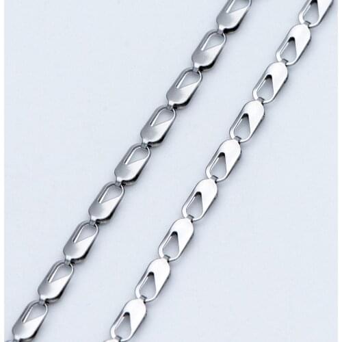 Stainless Steel Chains 2.5mm, Silver tone Linked Bar Chains for Necklace Braelet DIY Jewelry Making, Chain Findings Wholesale (#LK-291)/ 1 Meter=3.3 ft
