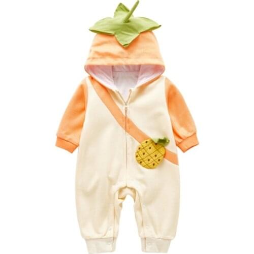 Newborn Romper Hooded Long Sleeve Baby Girl Jumpsuits Spring Autumn Thicken Warm Baby Boy Clothes Cotton Kids Clothing Outfit