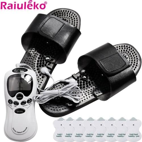 Electro Foot Massager Slippers for Electrical TENS Electrode Gloves Therapy Massager with 2.5mm Connector Electrode Cable Wire