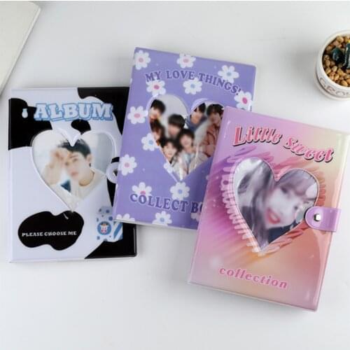 INS Love Hollow Photo Album 3inch Cartoon Korean Style Star Chasing Plug-in Photo Album 200 Pockets Card Binder Photocard Holder
